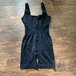 WeWoreWhat Black Bodysuit Romper w/ Scrunch Waist